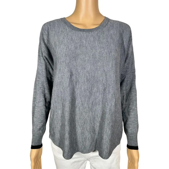 French Connection Women's Black & Gray Tight Knit Pullover Sweater Size S - Picture 1 of 7